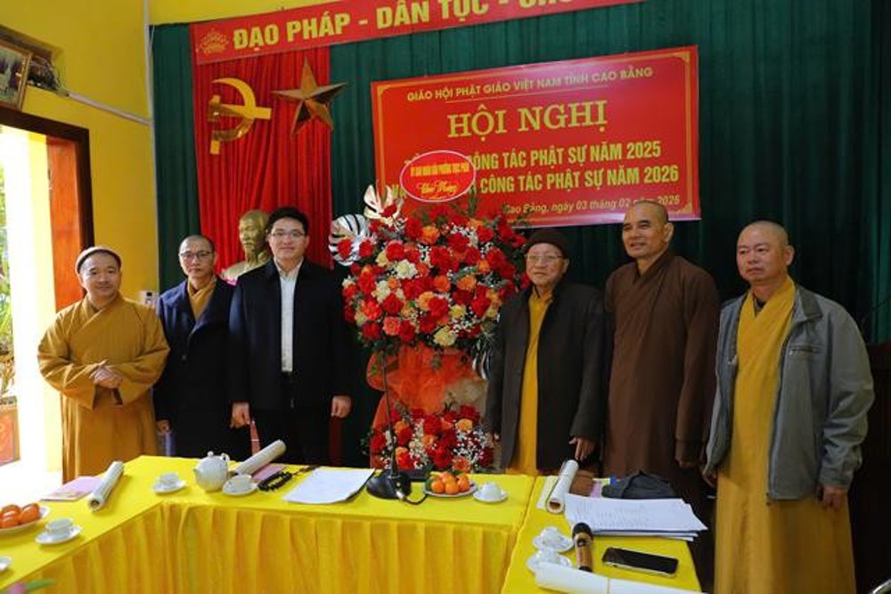 Cao Bằng: BTS Phật giáo Tỉnh tổng kết công tác Phật sự năm 2025, định hướng tầm nhìn chiến lược năm 2026