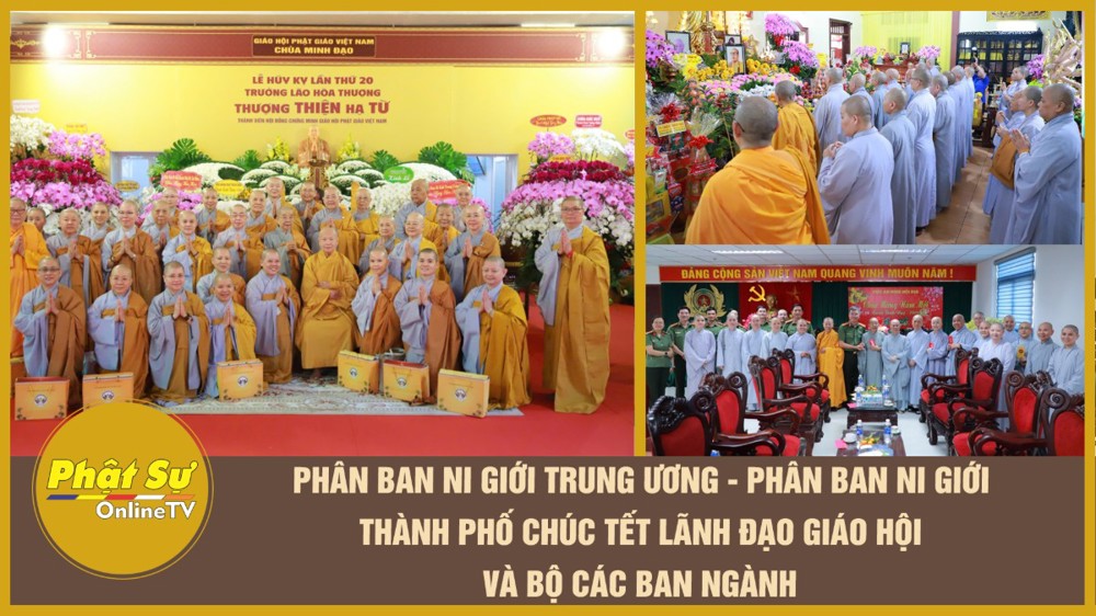 [Video] TP.HCM: Phân ban Ni giới Trung ương và Phân ban Ni giới TP.HCM chúc Tết chư Tôn đức lãnh đạo Giáo hội