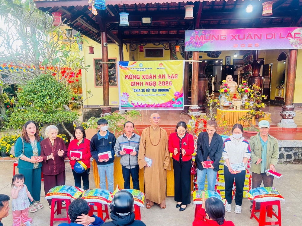 Lâm Đồng: Chùa Hoa Nghiêm chia sẻ yêu thương-Ấm áp Tết xuân Bính Ngọ 2026