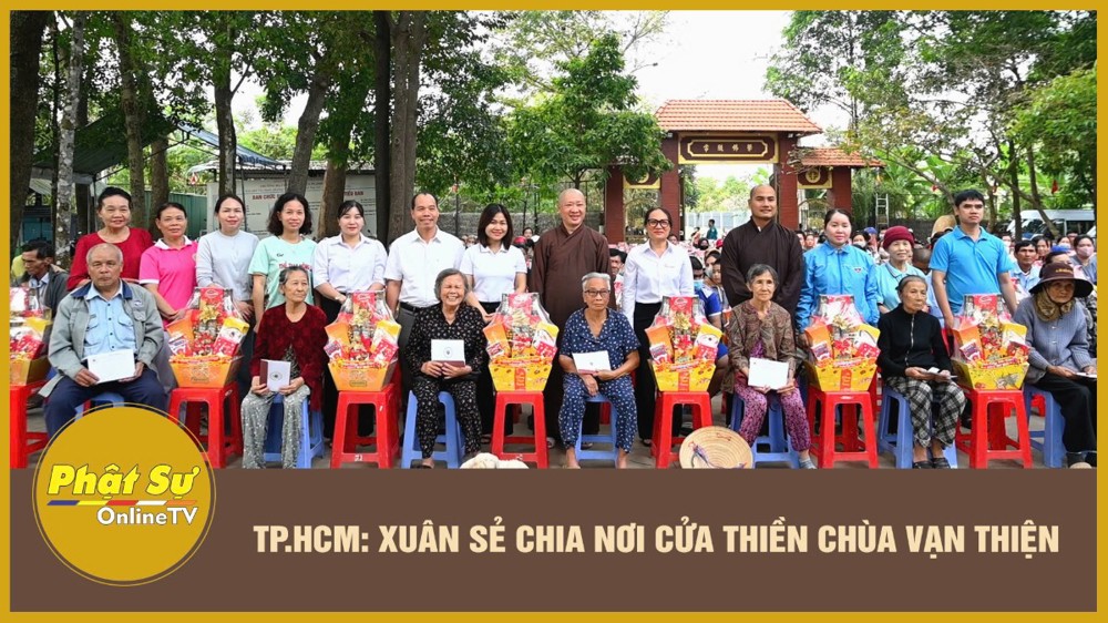 [Video] TP.HCM: Xuân sẻ chia nơi cửa thiền chùa Vạn Thiện