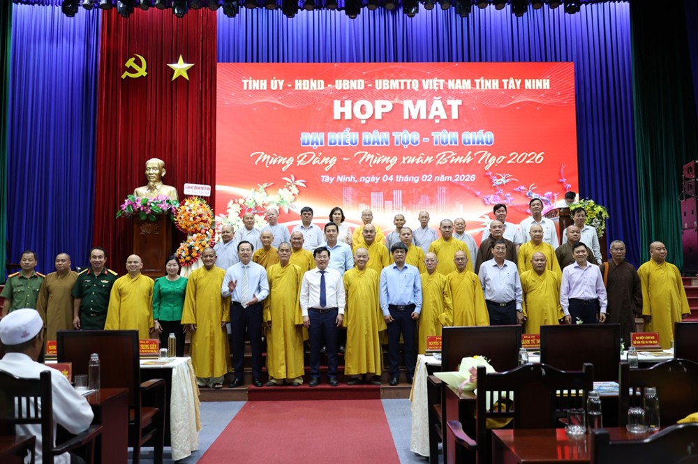 Tây Ninh: BTS tỉnh tham dự họp mặt đại biểu dân tộc, tôn giáo mừng Đảng – mừng Xuân Bính Ngọ 2026