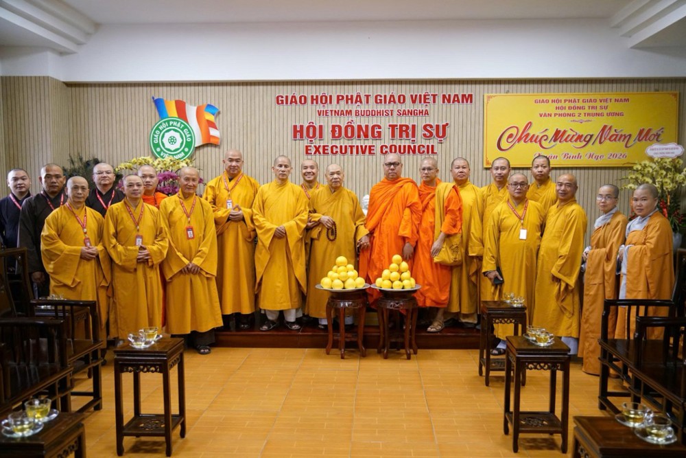 BTS GHPGVN TP.Cần Thơ, Đồng Tháp và Phân ban Ni giới Trung ương khánh tuế, chúc Tết lãnh đạo Trung ương GHPGVN