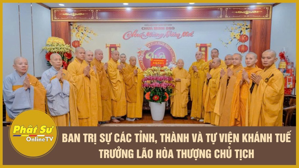 [Video] Ban Trị sự các tỉnh, thành và tự viện khánh tuế Trưởng lão Hòa thượng Chủ tịch