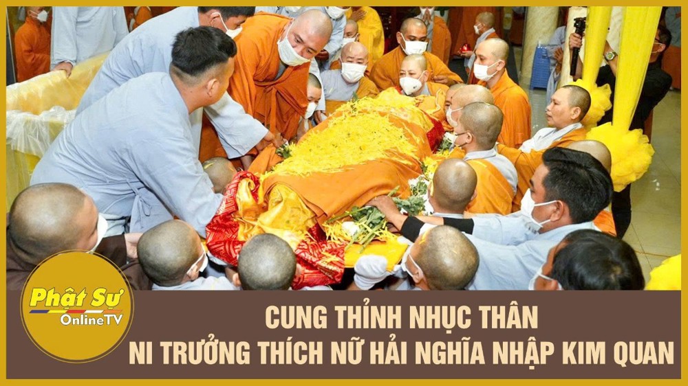 [Video] Vĩnh Long: Cung thỉnh nhục thân Ni trưởng Thích Nữ Hải Nghĩa nhập kim quan
