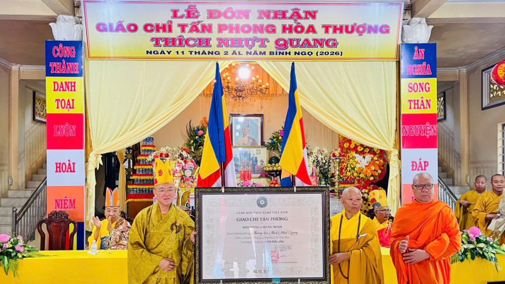 Cần Thơ: Chùa Năng Nhơn tổ chức lễ đón nhận Giáo chỉ tấn phong Hòa thượng