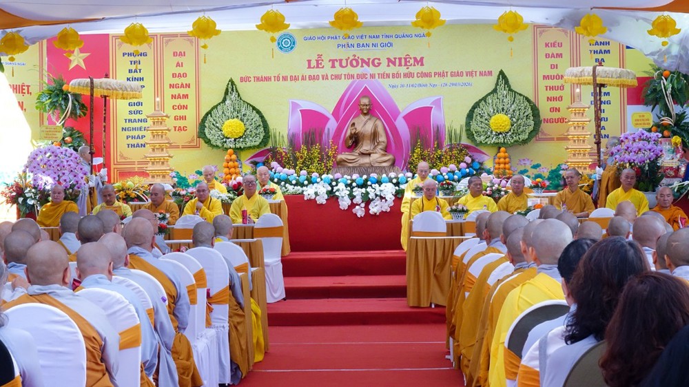 Quảng Ngãi: Phân ban Ni giới trang nghiêm tổ chức Lễ Tổ Đại Ái Đạo Kiều Đàm Di – hiệp tưởng niệm chư Ni tiền bối hữu công