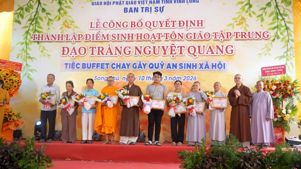 Vĩnh Long: Hơn 1 tỷ đồng được vận động từ tiệc buffet chay tại Điểm sinh hoạt tôn giáo tập trung Nguyệt Quang 