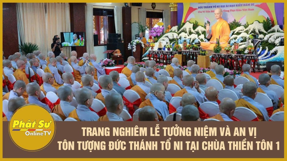 [Video] TP.HCM: Trang nghiêm Lễ tưởng niệm Đức Thánh Tổ Ni Đại Ái Đạo Kiều Đàm Di tại chùa Thiền Tôn 1
