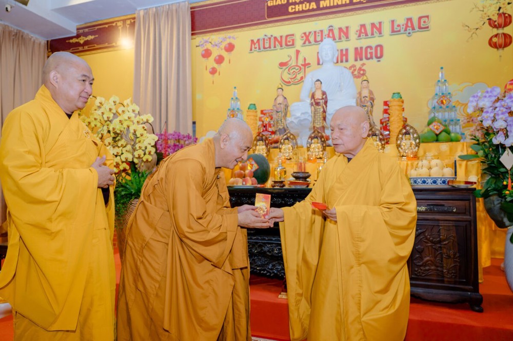 Chư Tôn đức Thường trực HĐTS khánh tuế Trưởng lão Hòa thượng Chủ tịch