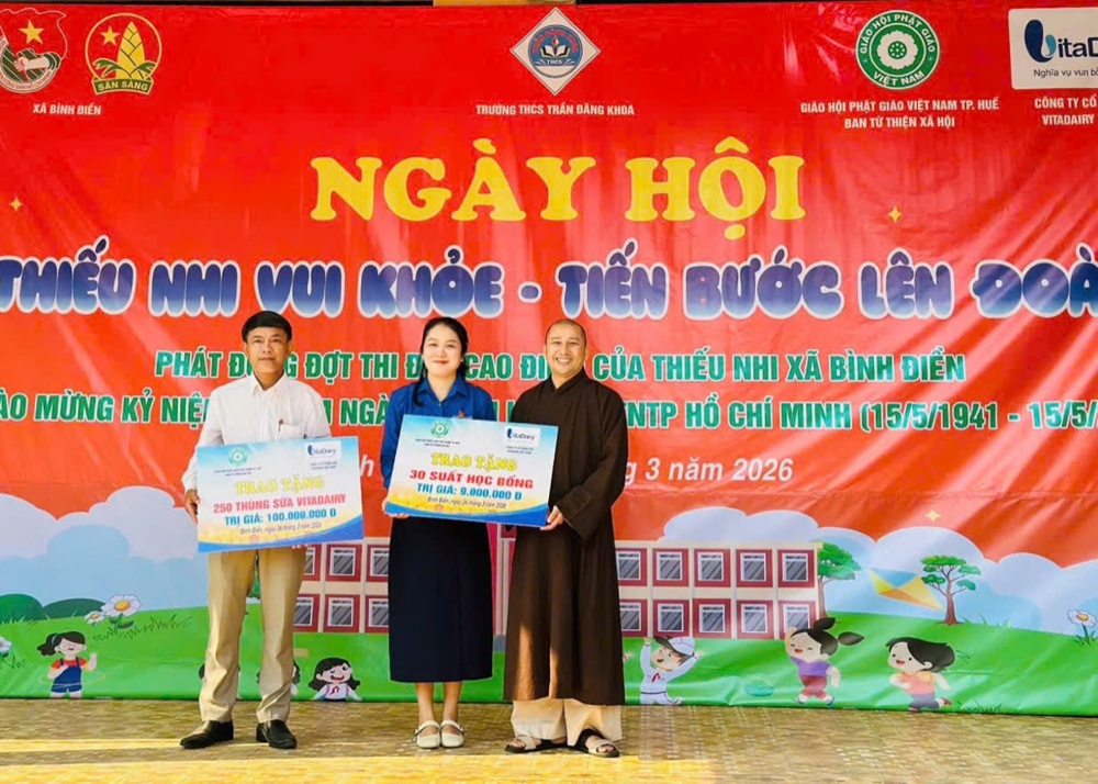 BAN TỪ THIỆN XÃ HỘI GHPGVN TP. HUẾ PHỐI HỢP TỔ CHỨC NGÀY HỘI “THIẾU NHI VUI KHỎE – TIẾN BƯỚC LÊN ĐOÀN”