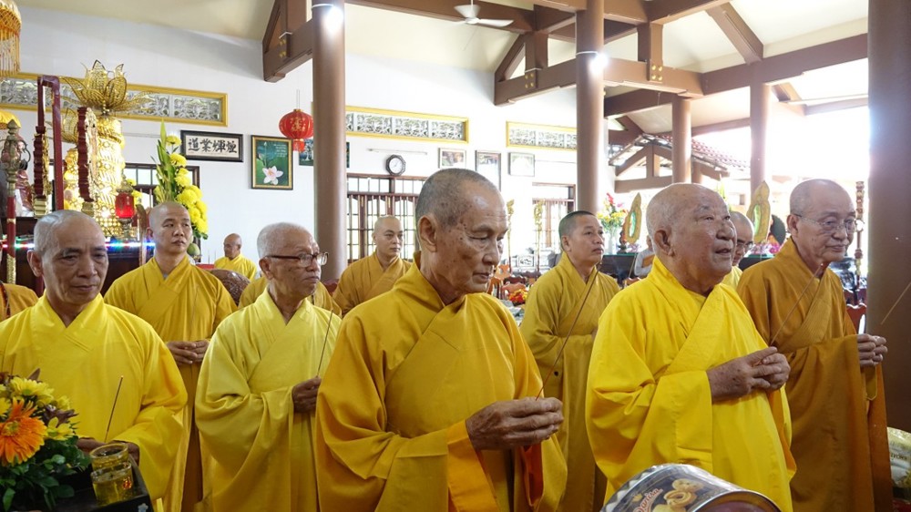 Đồng Tháp: Trang nghiêm lễ Đại tường thân mẫu Thượng tọa Thích Thiện Hữu tại chùa Phước Đức