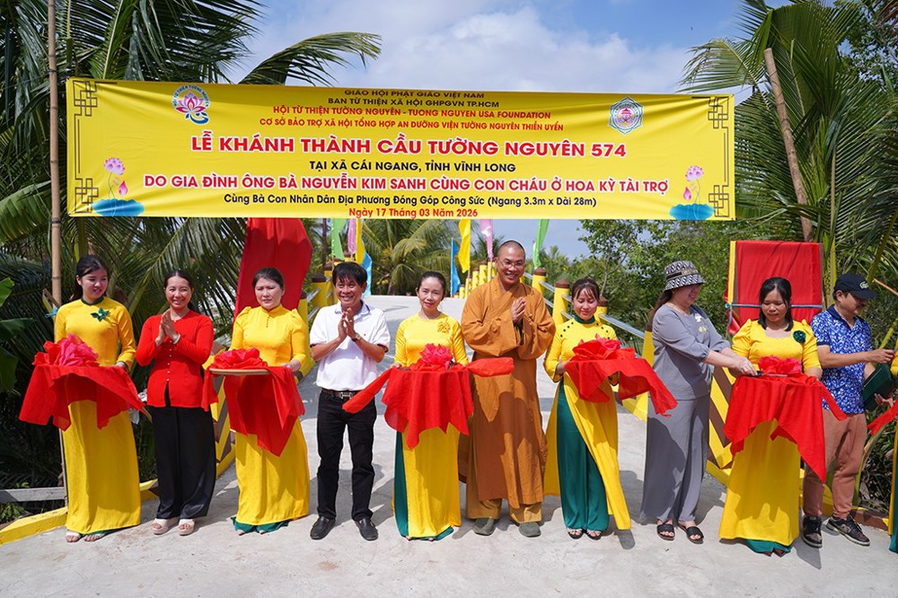 Hội Từ thiện chùa Tường Nguyên tiếp tục chương trình từ thiện tại tỉnh Vĩnh Long