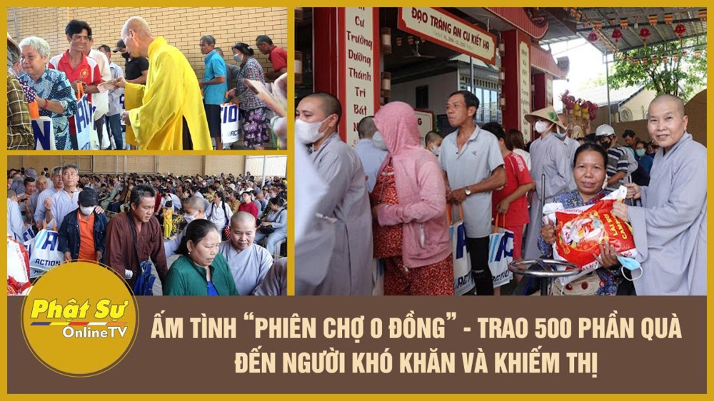 [Video] Ấm tình “Phiên chợ 0 đồng” - Trao 500 phần quà đến người khó khăn và khiếm thị