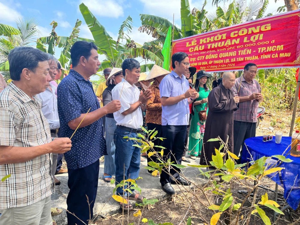 Cà Mau khởi công xây dựng hai cầu nông thôn tại xã Cái Nước và Tân Thuận