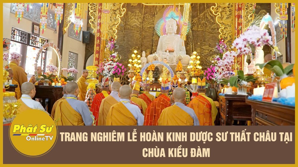 [Video] TP.HCM: Trang nghiêm lễ hoàn kinh Dược Sư Thất Châu tại chùa Kiều Đàm