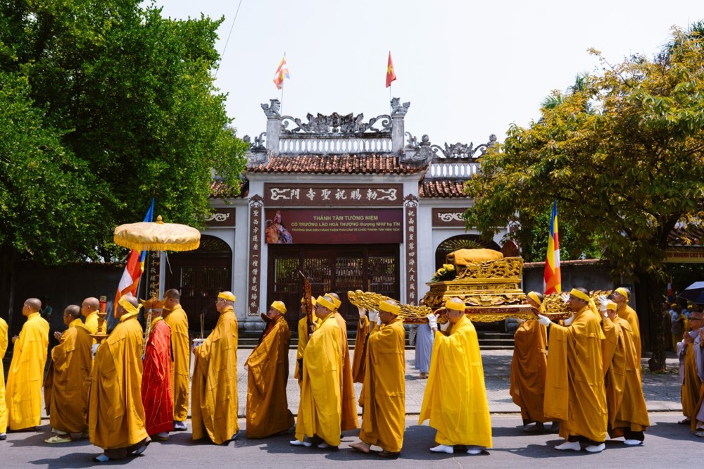 Đà Nẵng: Trang nghiêm cử hành Lễ Tam thất trai tuần, cung thỉnh linh cốt Trưởng lão Hòa thượng Thích Như Tín an vị tại Tổ đình Chúc Thánh