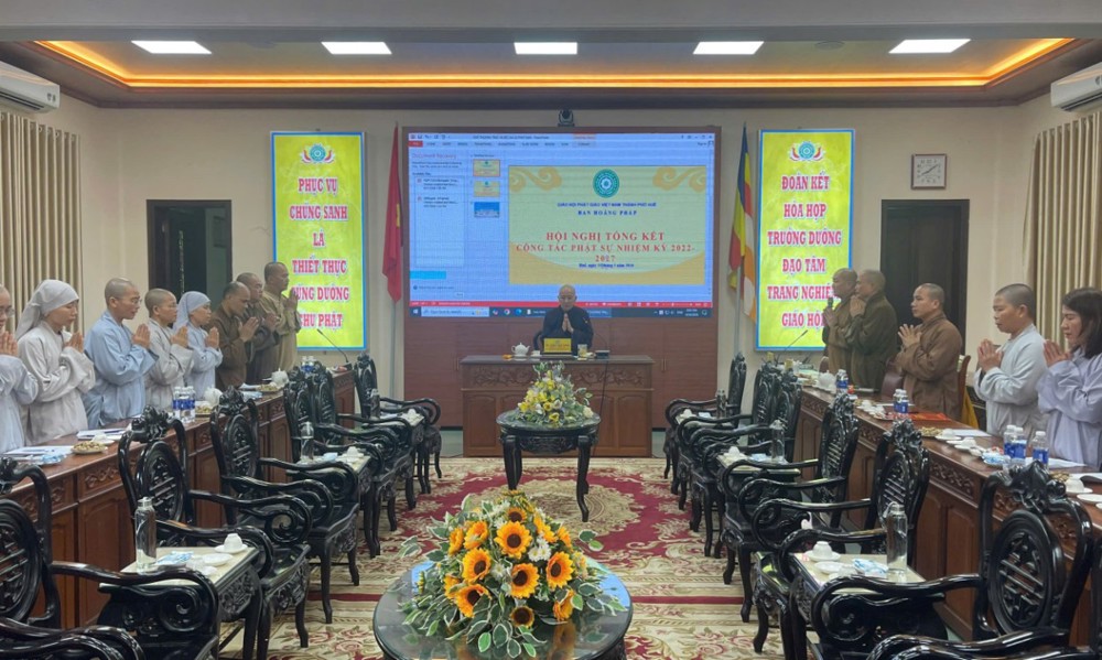 Huế: Ban Hoằng pháp GHPGVN TP. Huế tổ chức Hội nghị tổng kết nhiệm kỳ 2022–2027