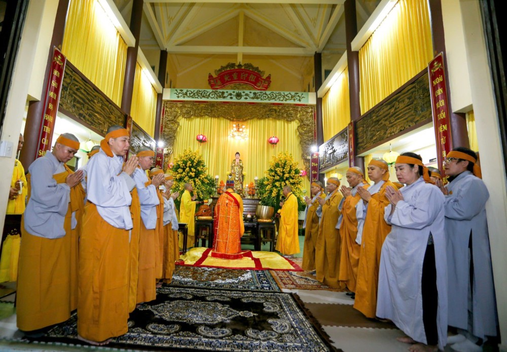 Lâm Đồng: Trang nghiêm lễ nhập kim quan Ni trưởng Thích Nữ Mỹ Nguyên tại chùa Linh Giác