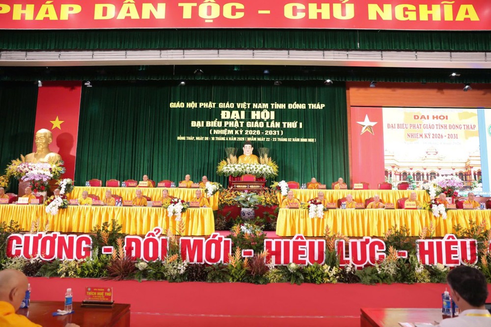 Đồng Tháp: Phiên làm việc thứ đầu tiên tại Đại hội đại biểu Phật giáo tỉnh lần thứ I, nhiệm kỳ 2026-2031