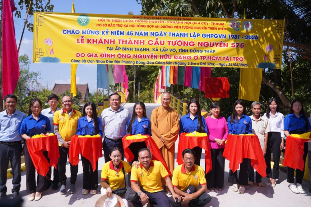 Đồng Tháp: Hội Từ thiện Tường Nguyên khánh thành 2 cây cầu giao thông nông thôn tại xã Lấp Vò và xã Ba Sao