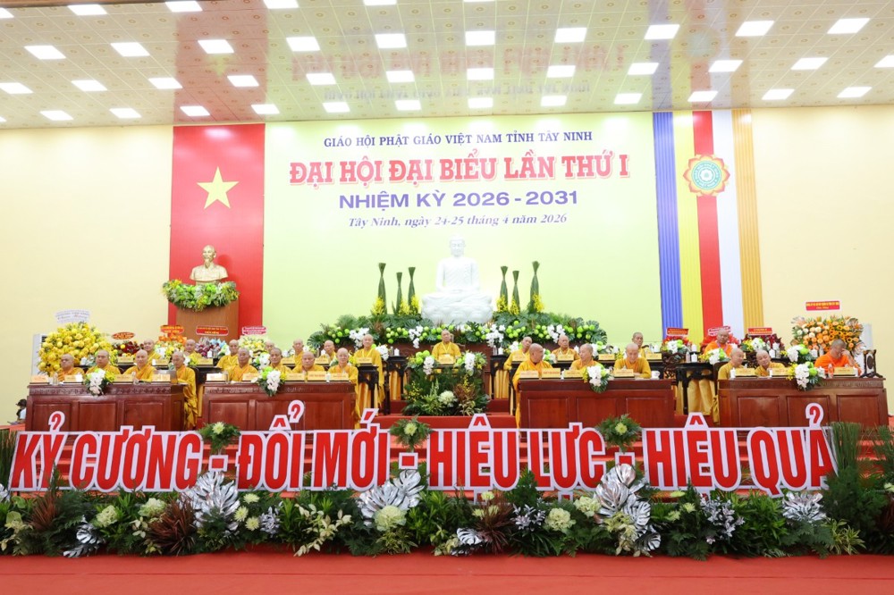 Tây Ninh: Phiên làm việc thứ nhất Đại hội đại biểu Phật giáo tỉnh Tây Ninh lần thứ I, nhiệm kỳ 2026 - 2031.