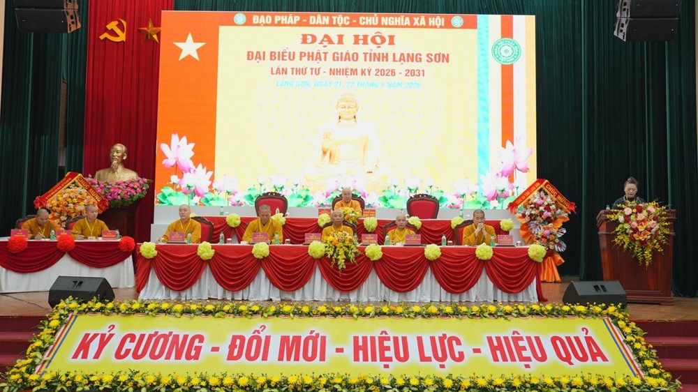 Lạng Sơn: Ngày làm việc thứ nhất Đại hội đại biểu Phật giáo tỉnh lần thứ tư, nhiệm kỳ 2026 – 2031