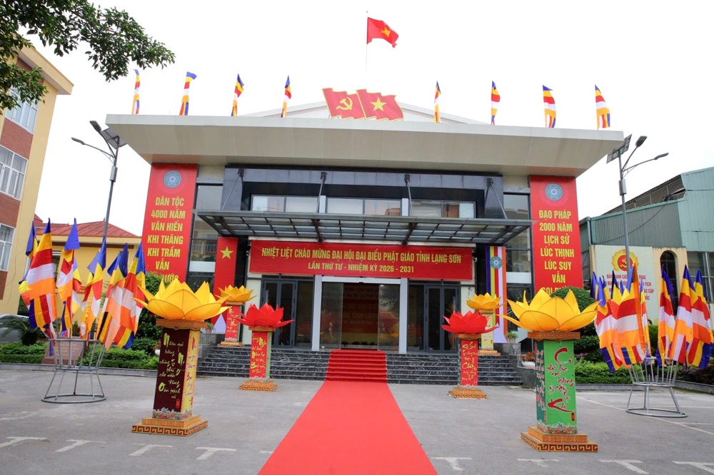 Lạng Sơn: Rực rỡ cờ hoa chào mừng Đại hội Đại biểu Phật giáo tỉnh lần thứ IV
