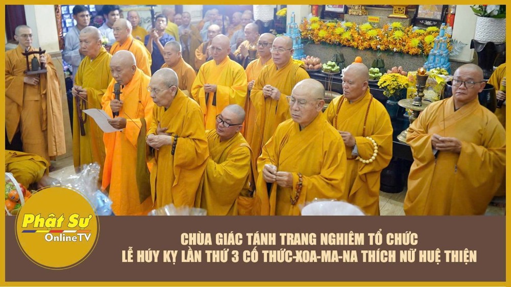 [Video] TP.HCM: Chùa Giác Tánh trang nghiêm tổ chức lễ Húy kỵ lần thứ 3 cố Thức-xoa-Ma-na Thích Nữ Huệ Thiện