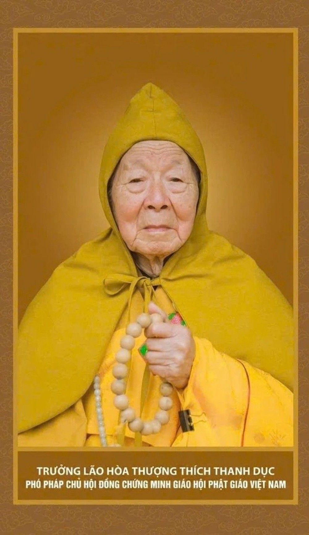 Trưởng lão Hòa thượng Thích Thanh Dục - Phó Pháp chủ Hội đồng Chứng minh vừa viên tịch, thượng thọ 100 tuổi