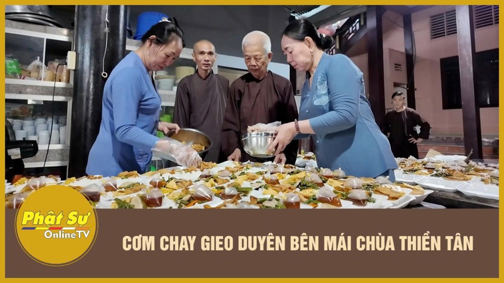 [Video] Cơm chay gieo duyên bên mái chùa Thiền Tân