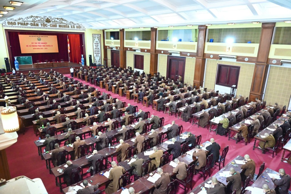 Hà Nội: Kết thúc kỳ thi Tốt nghiệp hệ Cử nhân Phật học khóa IX (2022 – 2026)