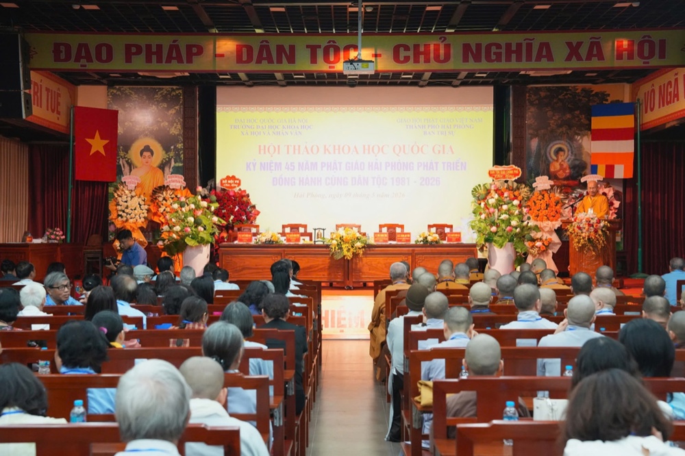 Hải Phòng: Hội thảo khoa học Quốc gia kỷ niệm 45 Phật giáo Hải Phòng phát triển đồng hành cùng dân tộc