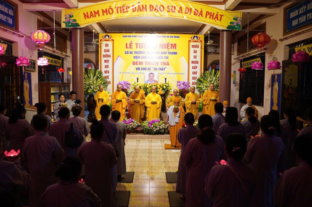TP.HCM: Đêm Thiền trà, thắp nến tri ân cố Ni trưởng Thích nữ Như Thanh tại Chùa Liên Trì