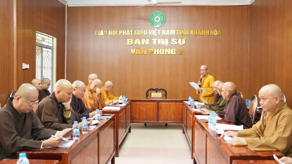 Khánh Hòa: Văn phòng 2 - Ban Trị sự Phật giáo tỉnh họp triển khai công tác tổ chức Đại lễ Phật đản và An cư kiết hạ PL. 2570 khu vực Nam Khánh Hòa