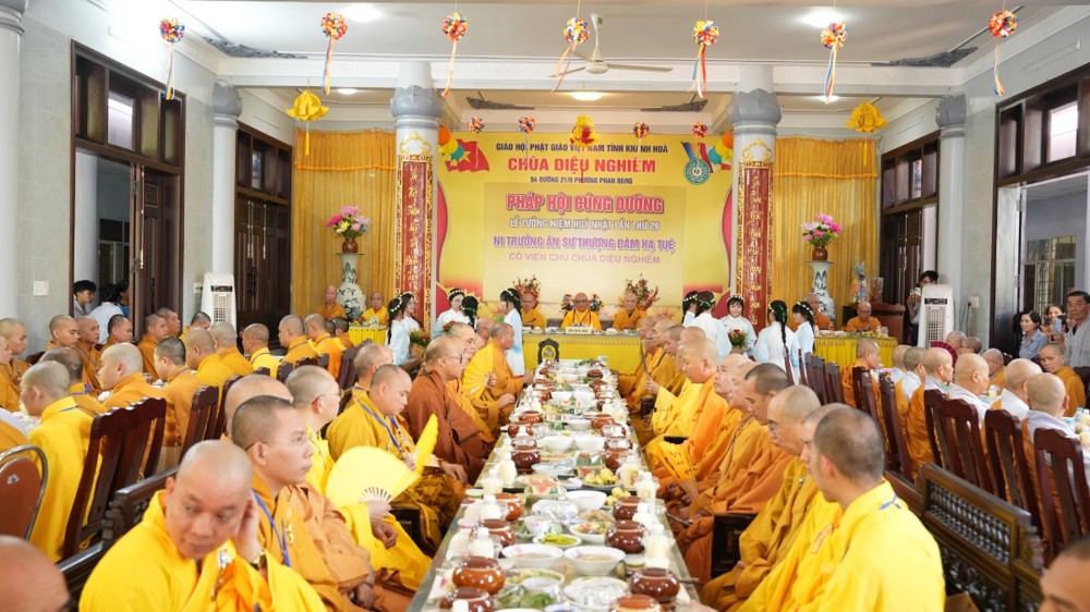 Khánh Hoà: Chùa Diệu Nghiêm trang nghiêm tổ chức lễ Huý Nhật lần thứ 29 cố Ni Trưởng Thượng Đàm hạ Tuệ