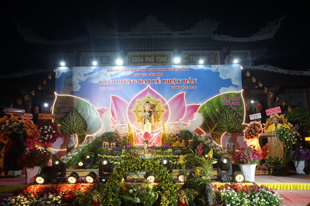 Đà Nẵng: Trang nghiêm Đại lễ Phật đản liên phường xã thuộc huyện Điện Bàn cũ