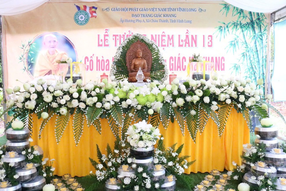 Vĩnh Long: Lễ tưởng niệm cố Hòa thượng Thích Giác Khang, khởi công xây dựng Tam bảo Đạo tràng Giác Khang
