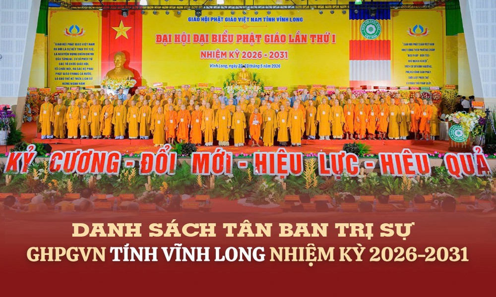 Danh sách và chức danh Tân Ban Trị sự GHPGVN tỉnh Vĩnh Long, nhiệm kỳ 2026-2031