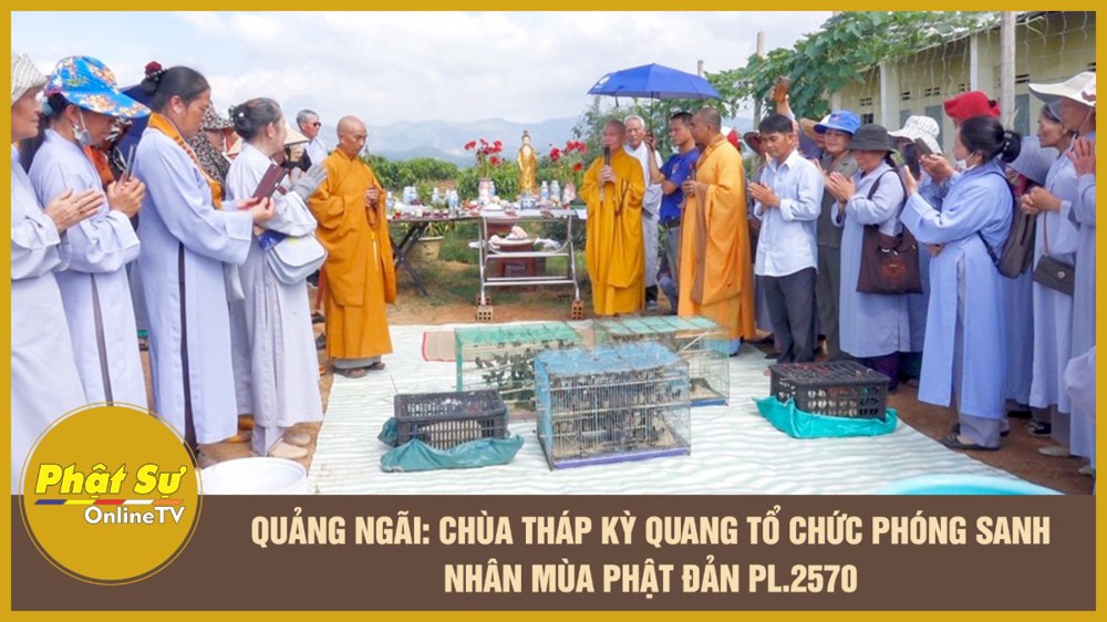 [Video] Quảng Ngãi: Chùa Tháp Kỳ Quang tổ chức phóng sanh nhân mùa Phật đản PL.2570