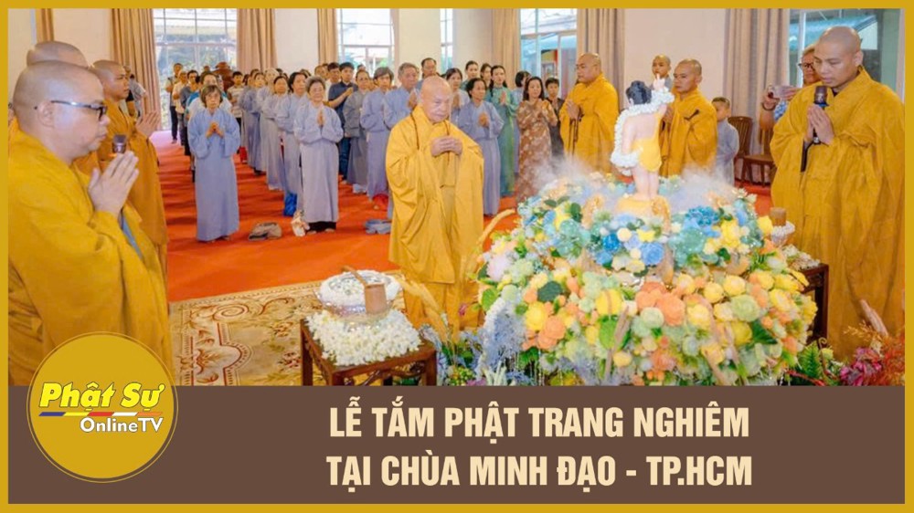 [Video] TP.HCM: Lễ tắm Phật trang nghiêm tại chùa Minh Đạo