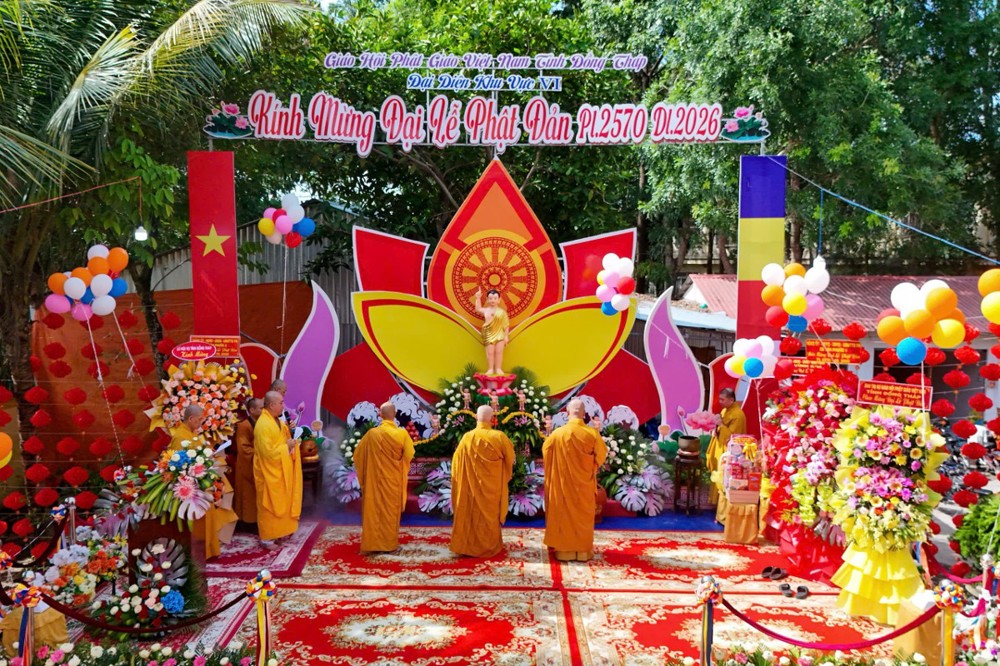Đồng Tháp: Phật giáo Khu vực VI Kính mừng Đại lễ Phật Đản Phật lịch 2570