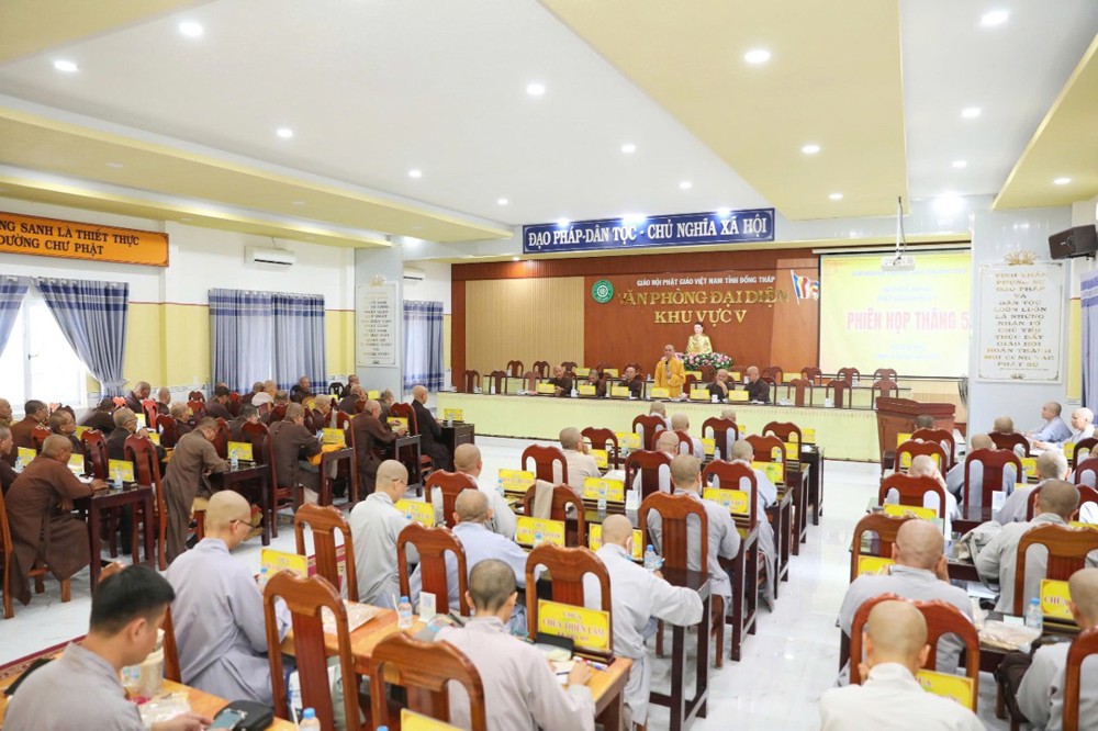 Đồng Tháp: Phật giáo Khu vực V thống nhất nhiều nội dung quan trọng chuẩn bị Đại lễ Phật đản PL.2570 