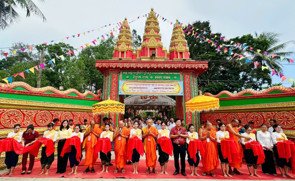 An Giang: Chùa Đồng Tranh (Vĩnh Bình) Khánh thành Cổng, hàng rào và các hạng mục công trình