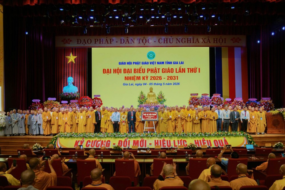 Đại hội Đại biểu Phật giáo tỉnh Gia Lai lần thứ I, nhiệm kỳ 2026–2031 thành công tốt đẹp