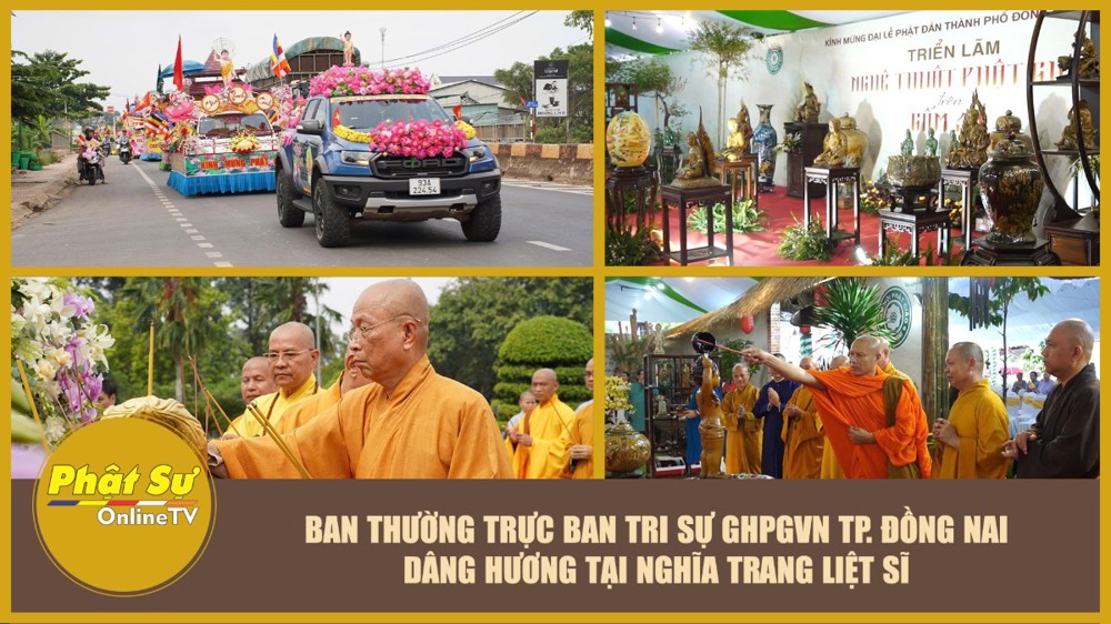 [Video] Ban Thường trực Ban Trị sự GHPGVN TP. Đồng Nai dâng hương tại Nghĩa trang Liệt sĩ