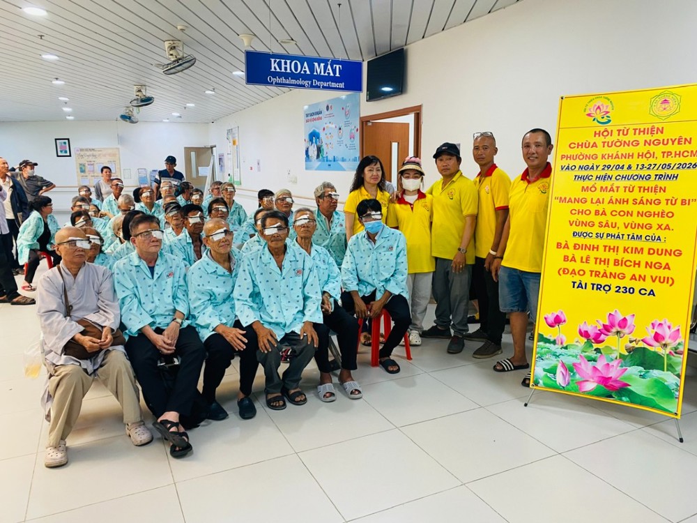 TP.HCM: Hội Từ thiện chùa Tường Nguyên tổ chức chương trình mổ mắt nhân đạo, trao ánh sáng cho người nghèo