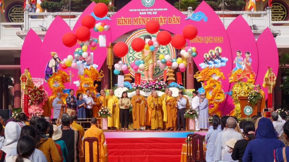 Quảng Ngãi: Văn phòng 2 Ban Trị sự GHPGVN tỉnh trang nghiêm cử hành Đại lễ Phật đản PL.2570 – DL.2026