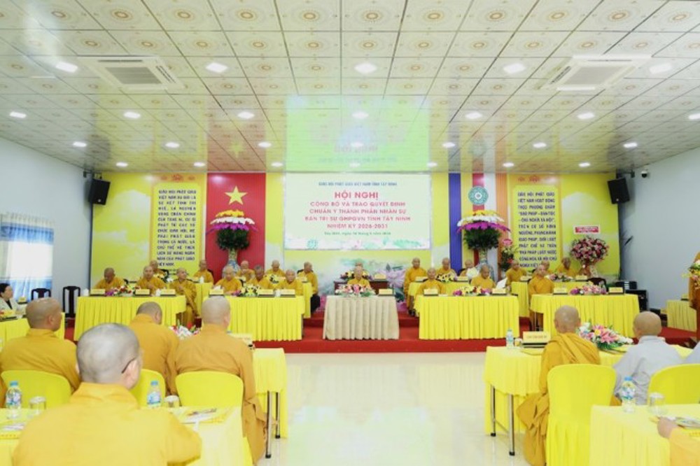 Tây Ninh: Hội nghị công bố và trao Quyết định chuẩn y thành phần nhân sự BTS GHPGVN tỉnh Tây Ninh, nhiệm kỳ 2026 - 2031