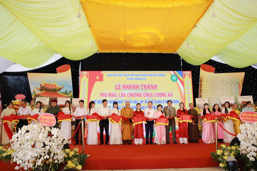 Hải Phòng: Chùa Cương Xá khánh thành Phủ Mẫu, Lầu Chuông, kỷ niệm 30 năm trụ trì và đón nhận Kỷ lục châu Á