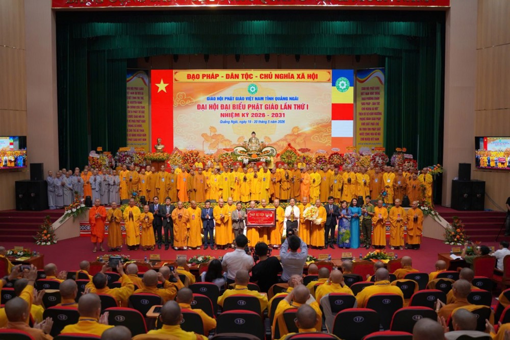 Quảng Ngãi: Khai mạc phiên chính thức Đại hội Đại biểu Phật giáo tỉnh lần thứ I, nhiệm kỳ 2026–2031